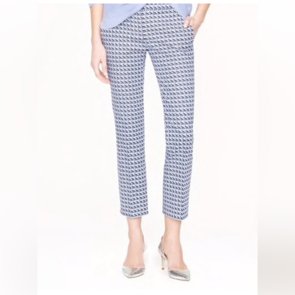 J.Crew Campbell Capri in Abstract Wave Print.  Sz 4